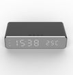 LED Electric Alarm Clock With Wireless Charger Desktop Digital Despertador Thermometer Clock HD Mirror Clock Watch Table Decor