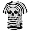 European And American New Product Halloween Digital Printing Women's Loose T-shirt Plus Size Couple Short-sleeved Shirt