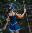 Cosplay Costume Halloween Charming Witch 7piece Spot Set