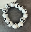 Personalized Halloween Earrings Necklace Wooden Bead
