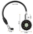 Low Pressure Tire Gauge to 30PSI, 2.5” Mechanical Tire Gauge with Flexible Hose and Angled Chuck, Analog Air Pressure Gauge Glow in the Dark for ATV, off Road, Lawn Mower Etc
