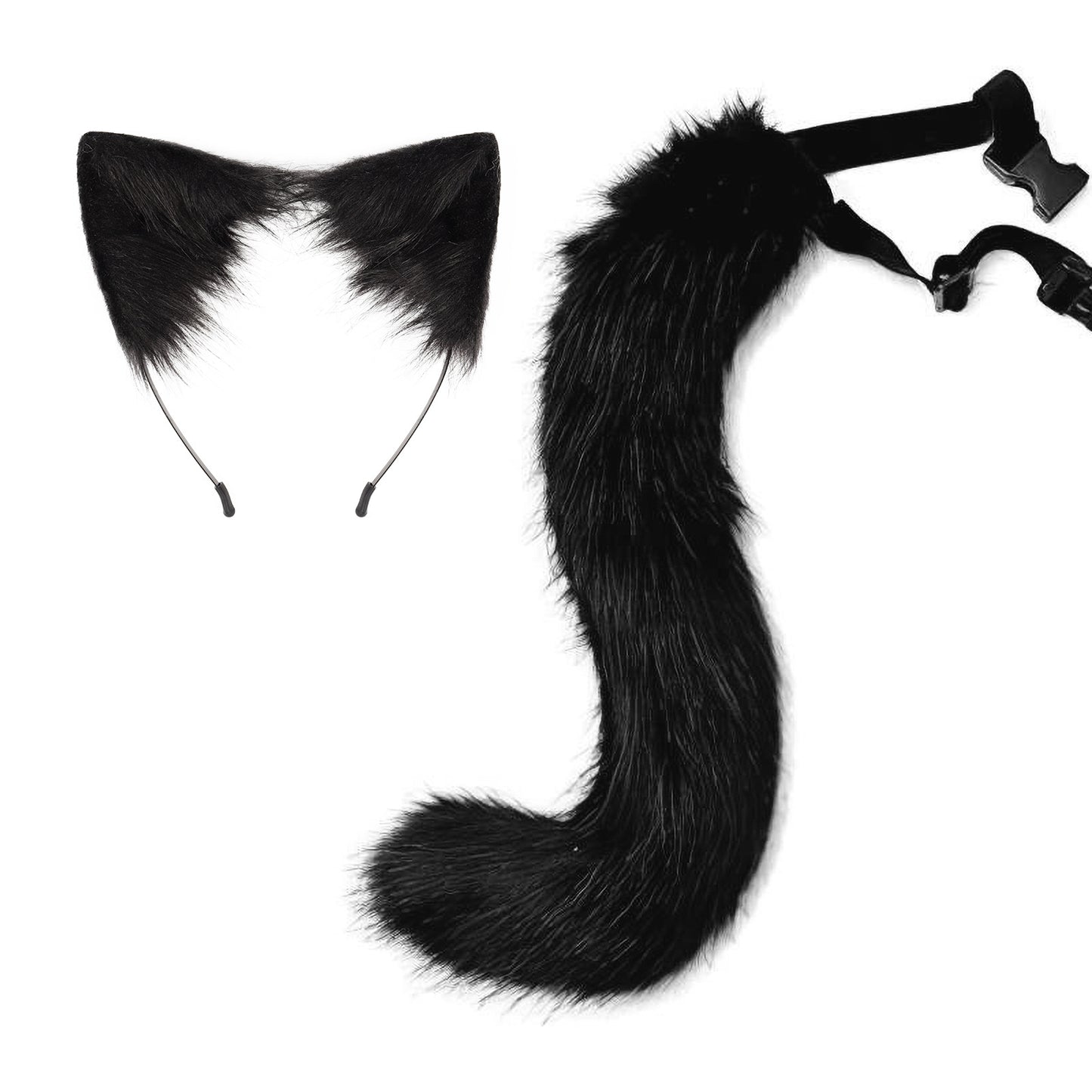 Halloween Party Faux Fox Tail Hairband Plush