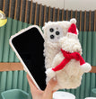 Christmas Bear Plush Mobile Phone Case