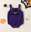 Infant Baby Girl Corduroy Halloween Embroidered Slip Top Triangle Rompers
