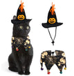 Halloween Hat And Scarf Set Skull Pattern Cat Cape Hat Set