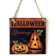 Wooden Halloween Ghost Festival Carnival Night Decoration Gift Hanging Board