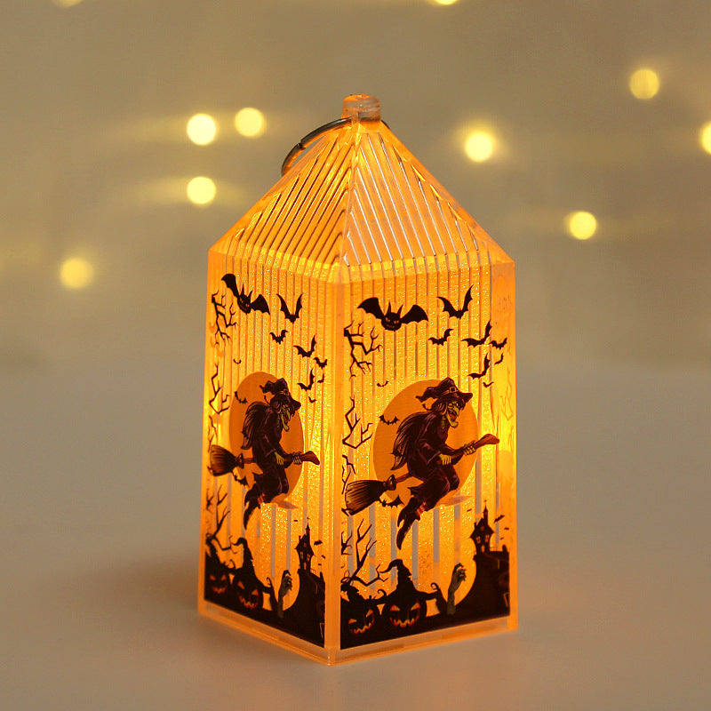 Halloween Pumpkin Lamp Decorations Children's Portable Small Night Lamp Cage Desktop Decoration Layout Props