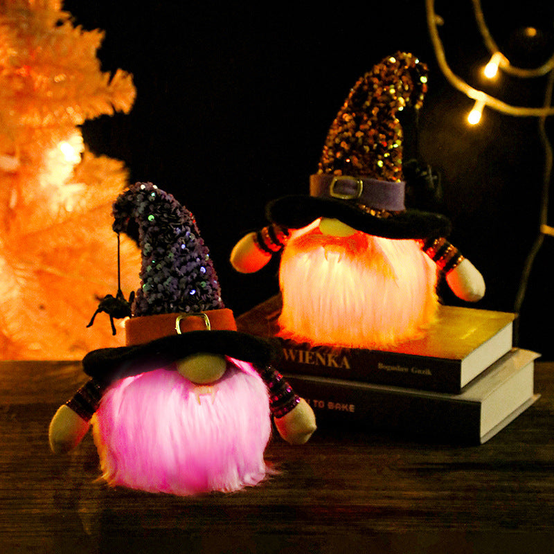 Halloween Dwarf Ornament Spider Faceless Doll