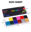 Fit Colors 12 Colors Face Paint Water Soluble Human Body Paints Halloween Masquerade Makeup Palette Brush