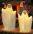 Halloween Props Luminous White Ghost Outdoor Decoration Ornaments