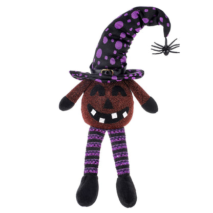 Halloween Dwarf Long Legs Sitting Decoration Piece Spider Glow Grimace Pumpkin Doll