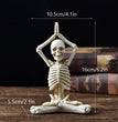 Halloween Horror Desktop Decoration Resin Ornaments Feature Modeling Yoga Skull Skeleton