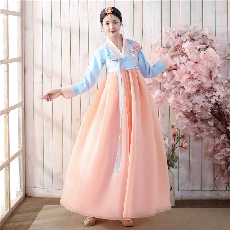 Retro Fashion Hanbok Korean  Ethnic Costumes Stage Dance Costumes