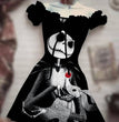 Halloween Skull 3D Digital Print Drawstring Dress