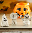 Pumpkin Head Ghost Halloween Scene Decoration Ornaments