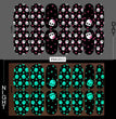 Luminous Halloween Skull Graffiti Sticker Set Of 12
