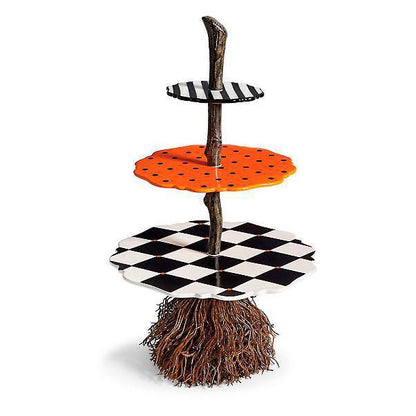 Halloween Broom Table Tree Root Decoration New Product Resin Handicraft Decoration