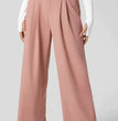 Women's Solid Color Casual Suit Pants With Real Pockets