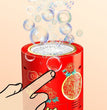 Fireworks Bubble Machine With 80ml Bubble Solution, Portable Automatic Bubble Machine With Lights And Closeable Music, Bubble Maker Toys For Kids Outside Activities Parties Wedding Christmas