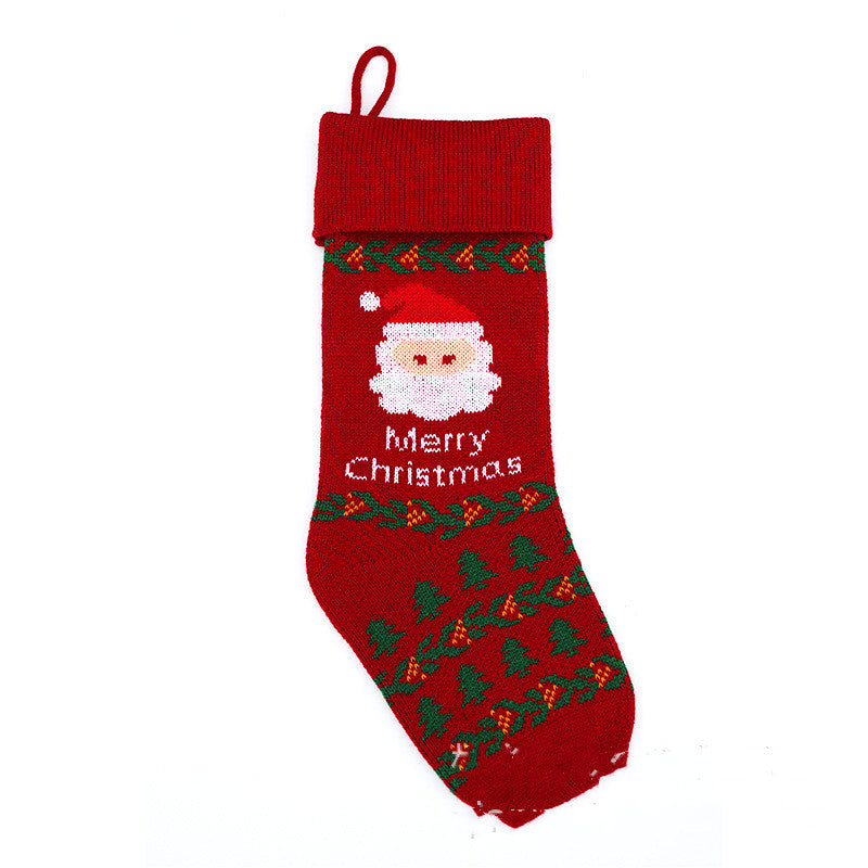 European And American Jacquard Yarn Gift Bag Christmas Decoration