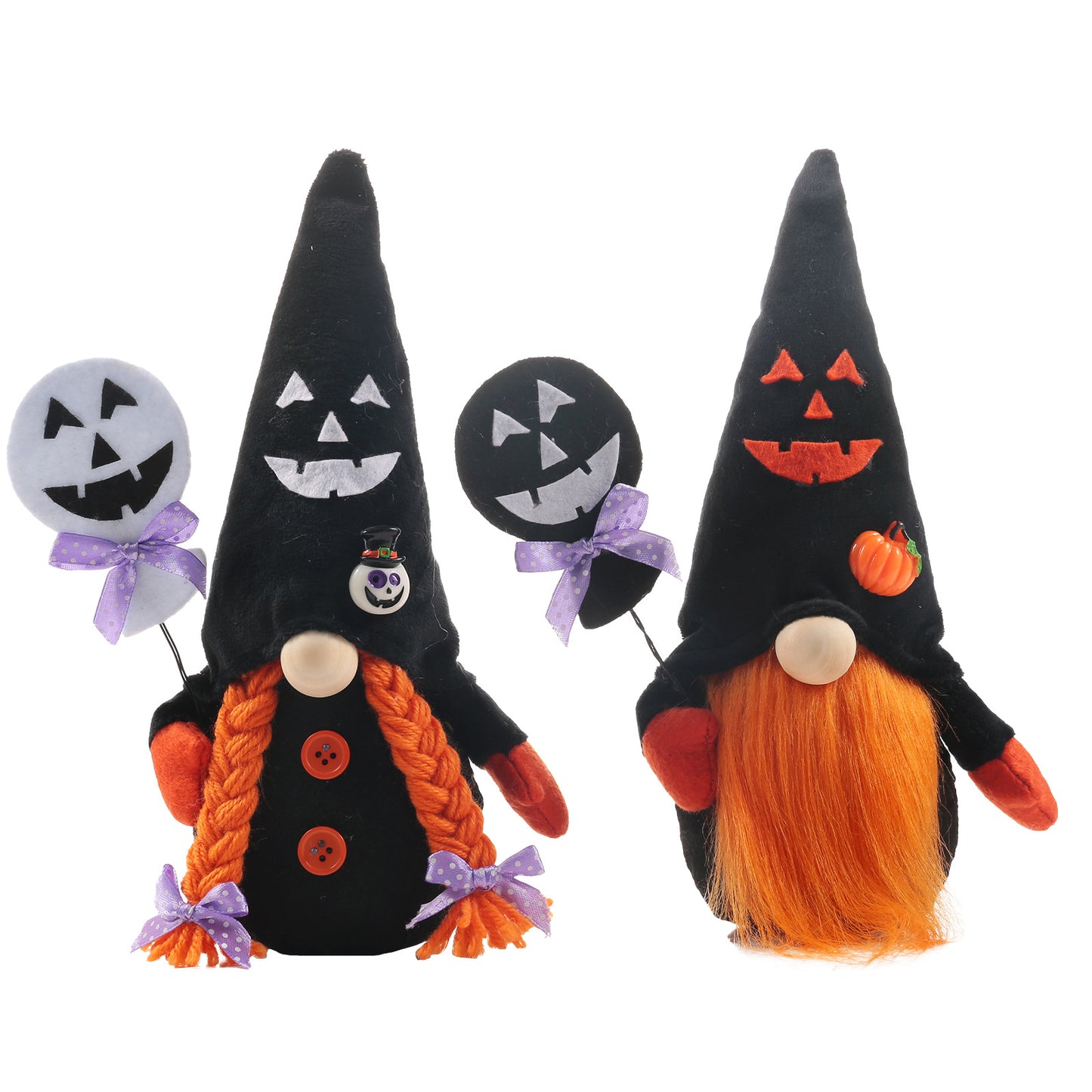 Halloween Black Faceless Doll Couple Rudolph Doll Window Table Decoration