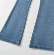 American Retro High Waist Irregular Denim Bootleg Pants Women