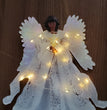 Christmas Tree Decoration Golden Angel Doll Tree Top Star LED Glow