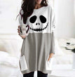 Halloween Women's Long Ghost Pumpkin Long Printed Top