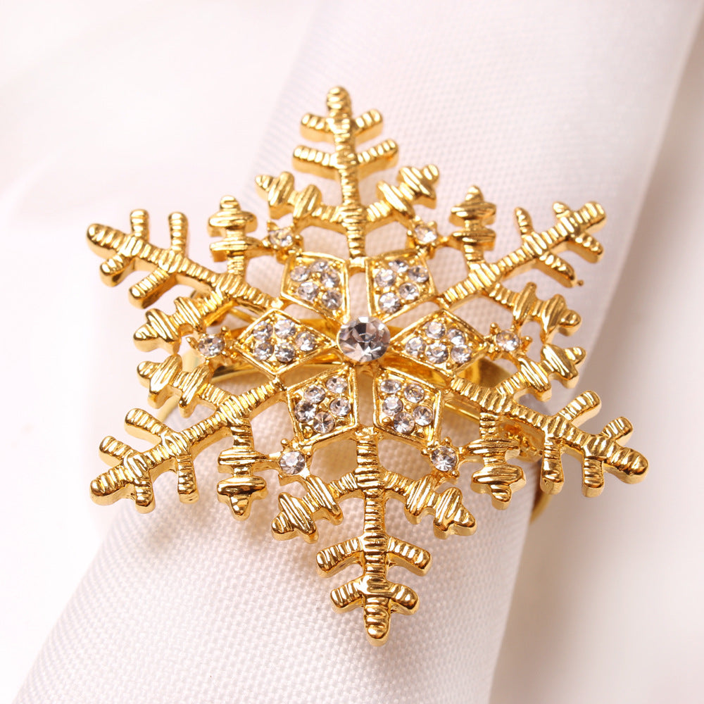 Christmas Elk Wreath Christmas Tree Bells Snowflake Napkin Ring