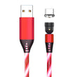 540 Rotate Luminous Magnetic Cable 3A Fast Charging Mobile Phone Charge Cable For LED Micro USB Type C For I Phone Cable