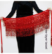 Halloween Belly Dance Costume Sequined Tassel Hip Skirt Waist Scarf