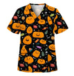 Digital Printed Halloween Short Sleeve Overalls Top