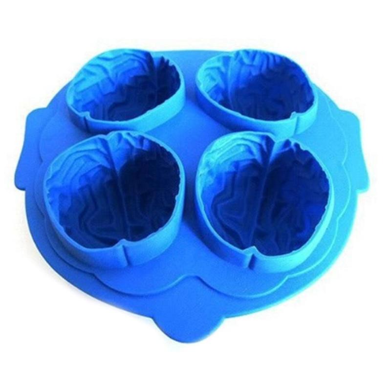 Brain Shape Ice Lattice Mold Halloween Party Supplies Creative Kitchen Ice Mold Halloween Brain Shape Ice Cube Making Tools