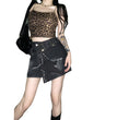 Hot Girl Retro Denim High Waist Slimming Skirt