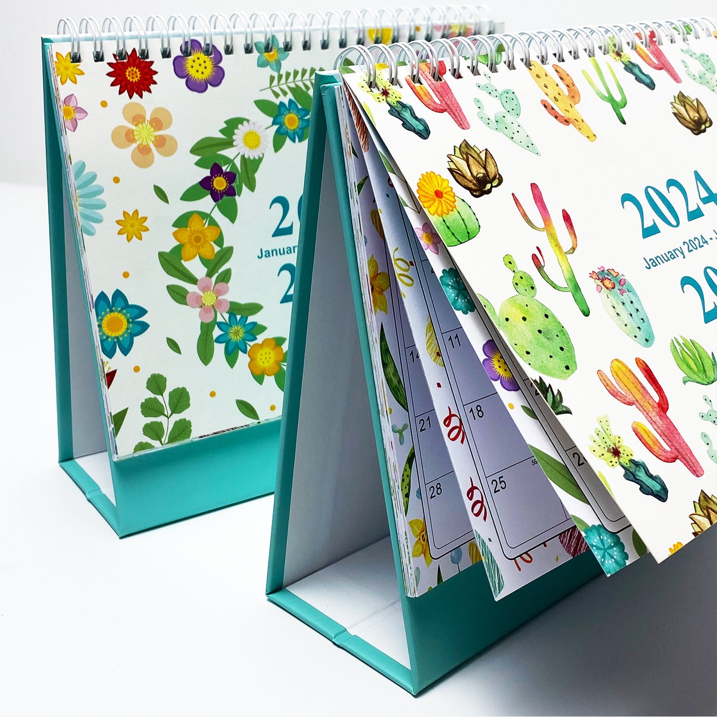 2024 English Creative Simple Desk Calendar