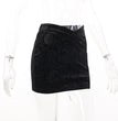 Summer Hot Girl Slim Black Split Skirt