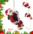 Electric Santa Claus Climbing Ladder Plastic