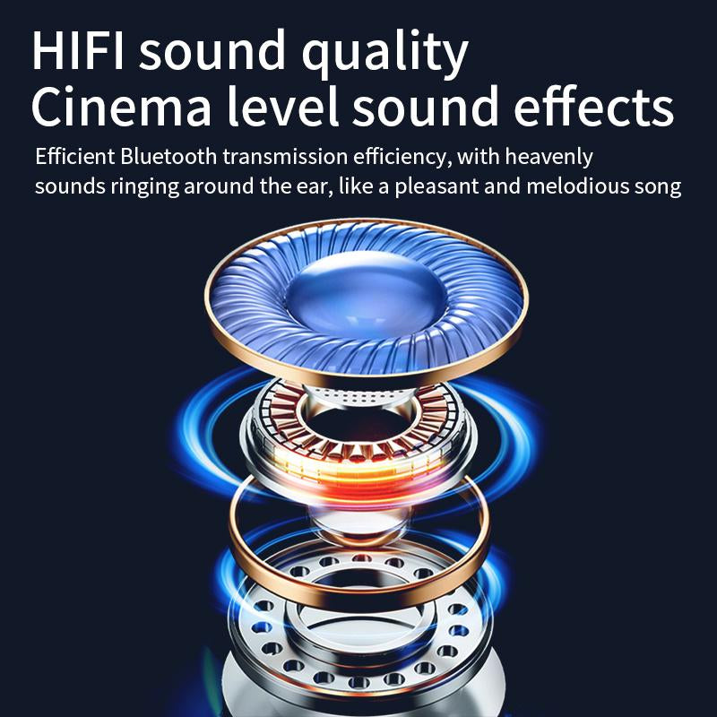 KRUNCHE Bluetooth Headphones Wireless Earbuds with Wireless Charging Wireless Headphones for Smart Phone Laptop Computer Sports