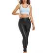 PU Leather Pants Female Fleece-lined Base Plus-sized