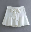 Women's Summer Bowknot Decoration Lotus Leaf Skirt