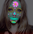Funny Halloween Two-color Luminous Tattoo Sticker Face
