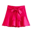 Women's Summer Bowknot Decoration Lotus Leaf Skirt
