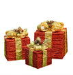 Christmas gift box Christmas tree decorations wrought iron gift box three-piece shopping mall cabinet decoration