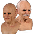 Old man mask white hair white beard headgear halloween