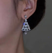 Women's High-quality Silver Needle Christmas Tree Earrings