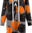 Halloween Lace-up V-neck Strapless Printed Dress For Women