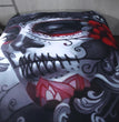 Black Skull Bedding Set Halloween Style Bed Sheet Queen King Double Bed Linen Cotton Blend Flower Skull Duvet Cover Set