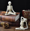 Halloween Horror Desktop Decoration Resin Ornaments Feature Modeling Yoga Skull Skeleton