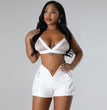 Ladies New PU Leather Shorts