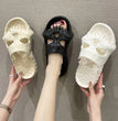Personalized Skull Design Halloween Slippers Bathroom Indoor Outdoor Funny Slides Beach Shoes